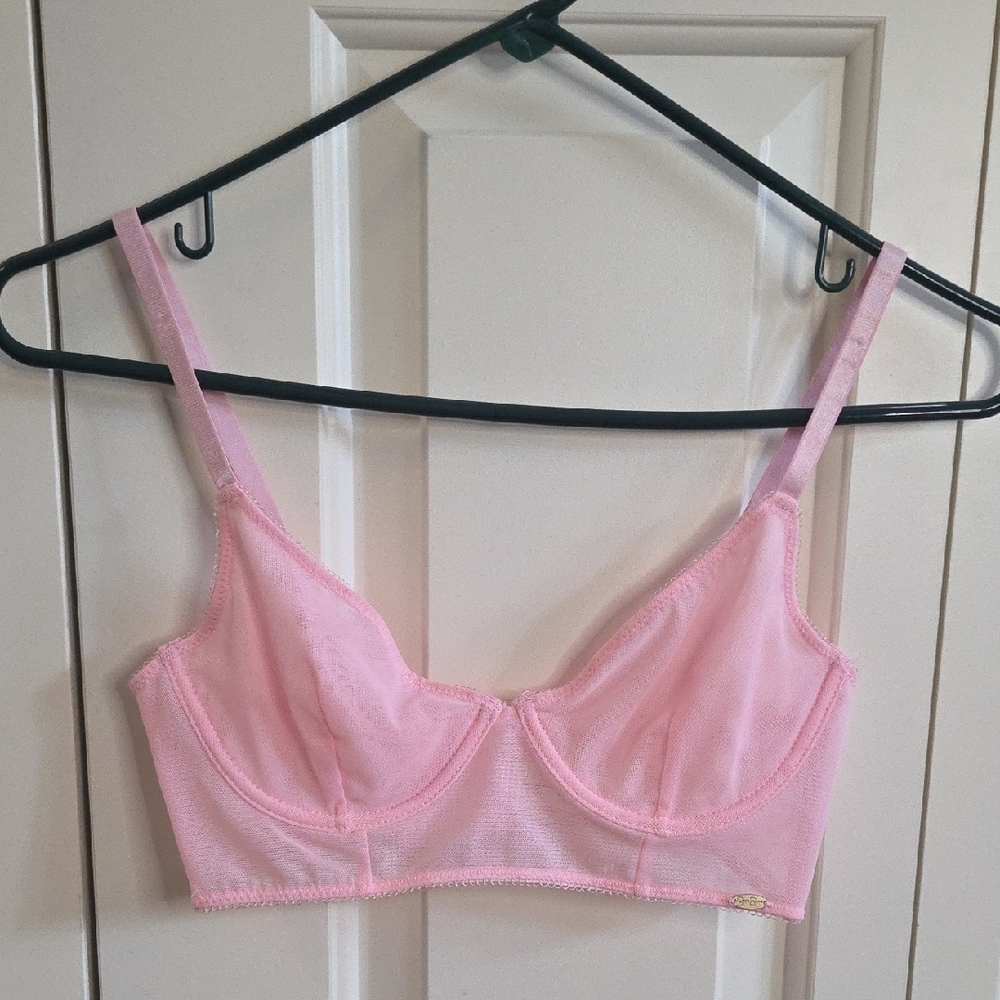 Jessica Simpson Soft Pink Mesh Bra